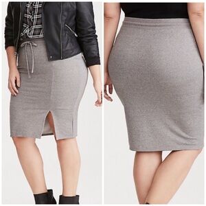 NWT Torrid French Terry Stretch Pencil Skirt 10 00 gray medium large